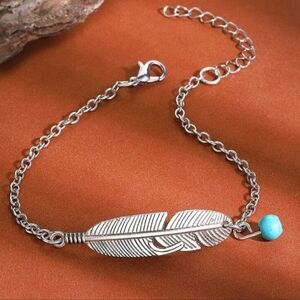 Faux Turquoise Bracelet 9" Length + 2" extension